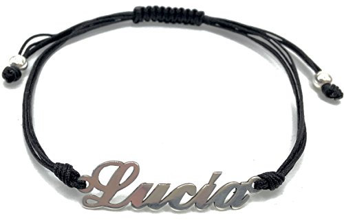 PULSERA DE HILO CON NOMBRE DE PLATA DE LEY 925/1000 - MASBARATA.ES