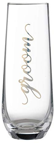 Lillian Rose G116 GR Gold Groom Calice da champagne senza stelo, realizzato