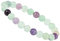 ELEDORO echtes Edelstein Perlen Armband - Natürliche Chakra Power Steine, Stretch Design, 8mm (Fluorit)