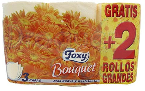 Foxy - Bouquet - Carta igienica - 6 rotoli (MELOCOTON)