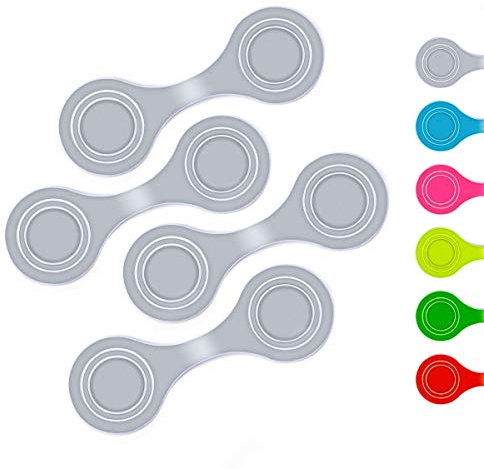 Thingles® I 4 x Magnetische Reflektoren – Reflektoren Clip Anhänger für Kinder, Schulranzen, Kleidung, Kinderwagen & Hunde I Reflektor, Leuchtanhänger Hund [Silber]