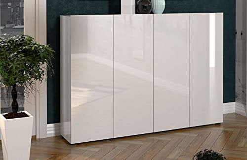 möbelando Schuhschrank Flurschrank Schuhablage Dielenkommode Schuhkommode Glossy III