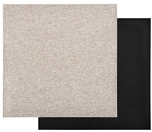 Tidyard 20 STK. Teppichfliesen Teppichboden Bodenbelag Fliese Bodenfliesen für Wohnzimmer Schlafzimmer 5 m² 50x50 cm Hellbeige