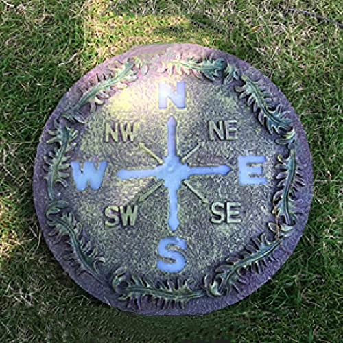 LONG-L Sonnengesicht Trittsteine-Tritt-Steine Beton Für Den Garten Tretsteine Dekosteine Deko,Zierstein Dekostein,Garten-DekoTrittstein Stepstone Rund,C