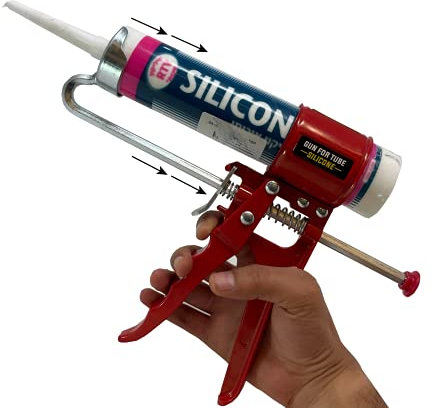 Compact 11” Caulking Gun - Anti Drip Extreme-Duty Caulking Gun - New and Innovative Design - Lightweight Metal Frame