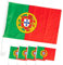 EM Fanartikel 4 x Autofahne Portugal – Auto-Fenster Fahne Portugals – 45 cm x 30 cm - grün rot gelb