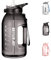 Acxilexy Gourde de Sport, 2.5L Bouteille d'Eau de Motivation Avec Paille et Marqueur de Temps, Sans BPA Bouteille d'Eau à Large Goulot pour la Salle de Sport Les Voyages