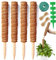 4 Pezzi Palo Totem in Fibra di Cocco, Ostegno Piante Rampicanti Bastone Muschiato Cocco Muschio Palo Totem in Cocco di Supporto per Piante per Pianta Monstera Deliciosa, 40CM