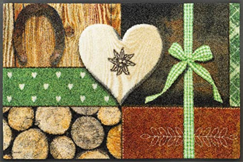 wash+dry Fußmatte, Davos 50x75cm bunt, innen und außen, waschbar