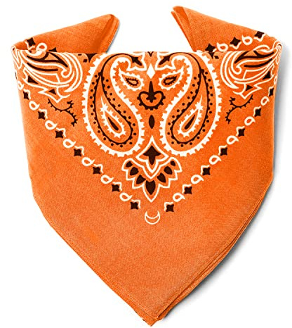 ...KARL LOVEN Bandana 100% Baumwolle Premium-Qualität für Damen Herren Halstuch Kopftuch original Paisley Muster Headwear Haar Schal Ansatz Handgelenk Kopf Biker