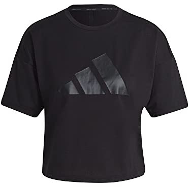 ADIDAS HD8973 W I 3 BAR Tee 2 T-Shirt Damen Black Größe S