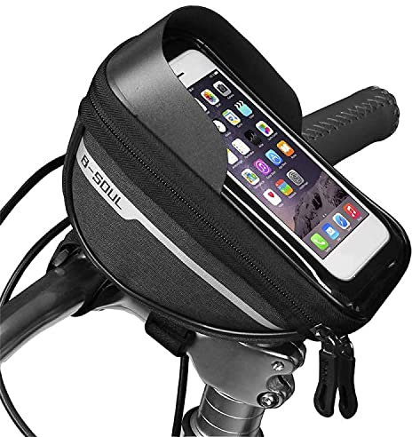 Bolsa riñonera para teléfono móvil para manillar de bicicleta