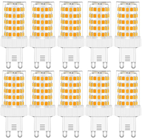 RANBOO G9 LED Lampe 10w Ersatz 80W Halogenlampen, 800LM, Warmweiß 3000K, AC 220-240V, LED Birnen für Kronleuchter, Wandlampe, Kühlschrank und Dunstabzugshaube, Nicht Dimmbar, 10er Pack