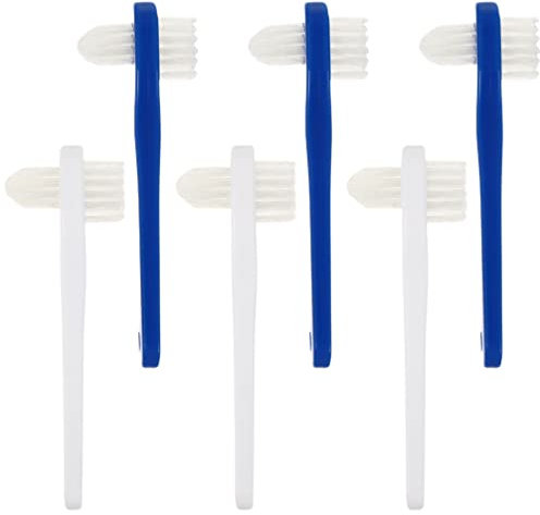 Healvian 6 Stück Prothesenzahnbürste Mit Kleinem Bürstenkopf Doppelseitig Für Zahnprothesenreinigung Und Zahndetailpflege Handzahnbürsten Set