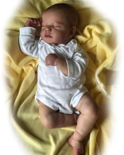 AIBAOLIAN Reborn Puppe 22Zoll 55cm Sieht aus wie EIN echtes Baby Weiches Vinylsilikon Realistisch Reborn Baby Handgemacht Neugeborene Echte Babypuppe