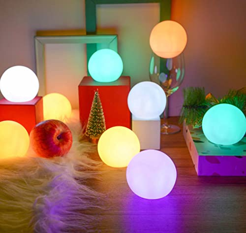 YESIE Paquete de 4 luces recargables para piscina, lámpara LED de 3 pulgadas, carga rápida, 12 horas de tiempo de trabajo, control remoto, 3 temporizadores, bola de 16 colores, accesorios para
