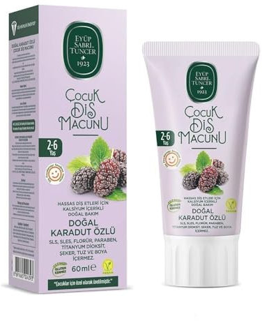 EYUP SABRI TUNCER Natural Black Maulbeerextrakt 2-6 Jahre alte Zahnpasta 60 ml