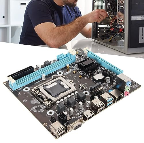 DAUERHAFT PC Motherboard Gaming Motherboard H81 M . 2 NVMe NGFF 6Gbs LGA 1150 Micro ATX High Speed ​​Desktop PC
