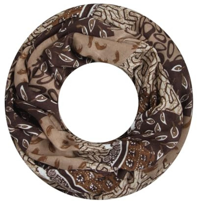 Majea Damen Loop Schal Schlauchschal Halstuch (880020) (beige 20)