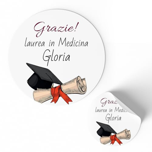 Etichette Adesive Personalizzate per Laurea 175 pezzi (FFSTICK38)