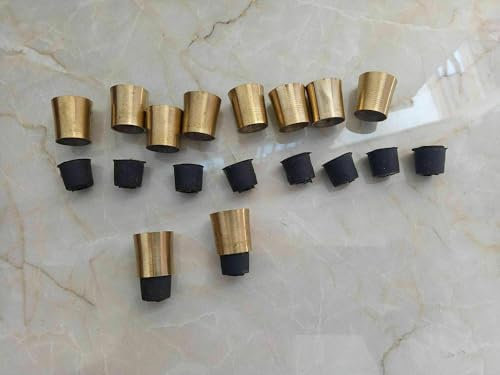 Samara Nautical Brass Cane Ersatzspitze - 10er Set - Verbessern und Wiederherstellen Ihres Gehstocks - Massive Messingkonstruktion Gehstock - Nostalgische Vintage Cane Accessories Collection