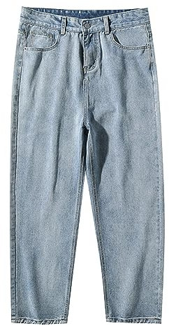 Asija Herren-Jeans modisch lockere Cargohose Y2K Baggy-Cargohose Sommer bequeme Baumwolle Freizeithose lockerer Ballon Teenager Skateboard Streetwear breite Jeans Herren-Combat-Denim-Jeans