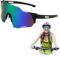 dellyy Sport Sonnenbrille, Radsportbrillen Polarisiert, Fahrradbrille Herren Damen, UV400-Schutz, geeignet für Radfahren, Laufen, Wandern, Klettern und andere Outdoor-Aktivitäten, Unisex-Sonnenbrille