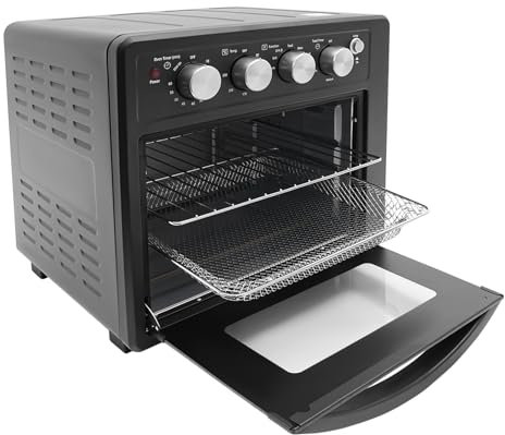 Forno elettrico di grande capacità Friggitrice ad aria calda Forno multifunzione Porta visibile per la cottura di pollo toast Pizza