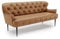 CAVADORE 3-Sitzer Küchensofa Amba, Trendige Sitzbank für Küche oder Esszimmer / 193 x 97 x 87 / Hochwertiges Mikrofaser: Rot-Braun