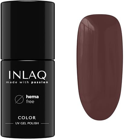 INLAQ® UV Nagellack Braun - 6 ml Hema Free - Langlebiger UV Lack - Nail Polish - Chocolate Kollektion - Gelnägel - Shellac Gel - Gellack ohne Hema | 1088- Woody Brown
