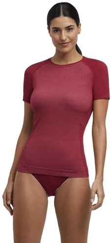 FALKE Damen Wool-Tech Light Round Neck Funktionsshirt Kurzarmshirt warme und kalte Temperaturen Funktionsunterwäsche atmungsaktive klimaregulierende geruchshemmende Wolle Funktionsmaterial 1 Stück