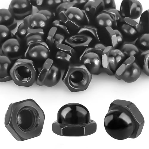 Hutmuttern M8 Edelstahl 40 Stück Hutmutter DIN 1587 Hohe Form Hochwertige Hartmetall Stahl Kappenmuttern Sechskant Hutmuttern für Fahrrad Schrauben Gewindestangen