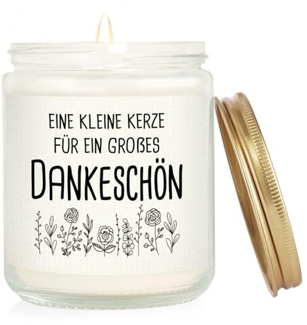 Craftique Abschiedsgeschenk Erzieherin Kollegin, Dankeschön Kerze, Dankeschön Geschenk für Frauen, Kleines Dankeschön für Kollegen, Danke Geschenk, Geschenk für Arzt Chefin als Dankschön