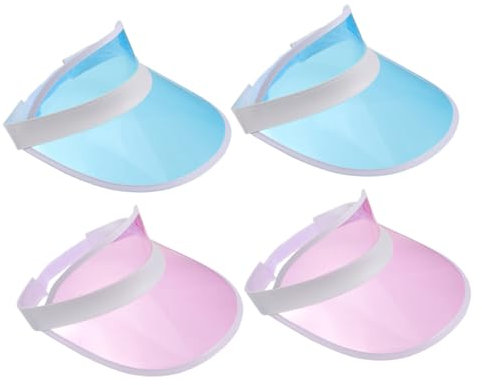 VANZACK 4stücke Uv-Schutz Sonnenhut Verstellbare Strandmütze Farbenfrohe Outdoor-sporthut Für Strand Park Pool Und Schützt Vor Sonne Und Uv-Strahlen