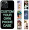 Naispanda Personalised Phone Case for iPhone 15, 14, Pro, Max, Mini, Plus 13, 12, 11, X, XS, XR, SE, 8, 7, Custom Soft Liquid Silicone Phone Case with Image/Picture/Photo/Text/Logo