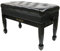 FILISITE Genuine Leather Piano Bench,Duet Piano Bench with Storage,Adjustable Heavy Duty Wooden Double Keyboard Seat XHJ-11G (Black)