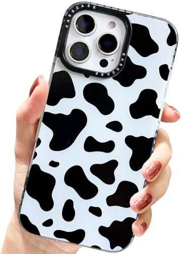 AMART for iPhone 16 Pro Case Cute,Clear with Cow Print Animal Pattern Design Soft Silicone Women Girls Boy Men Cool Shockproof Protective Phone Cover for iPhone 16 Pro (6.3inch) ONLY