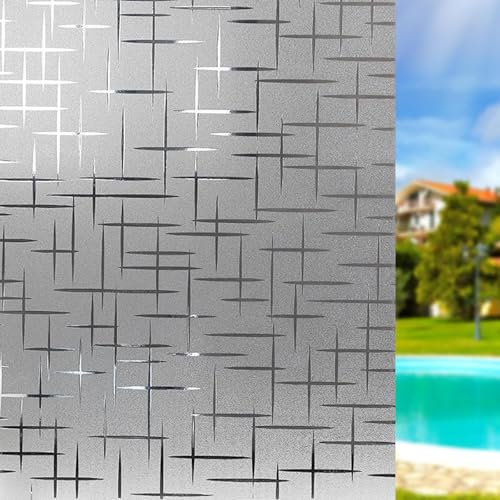 Fensterfolie Blickdicht Selbstklebend 75 x 220 cm Fenster Folie Fensterfolie Sichtschutzfolie Statisch Haftend, Kein Kleber, Blickdicht, Wiederverwendbar, für Zuhause, Doji