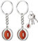 Porte-clés Rugby,2 Pièces Porte Clé en Métal Antidérapant Porte Clef Rugby Design Ergonomique Rotatif avec Gravure 3D Cadeau Sportif pour Hommes Garçons & Fans de Football Américain
