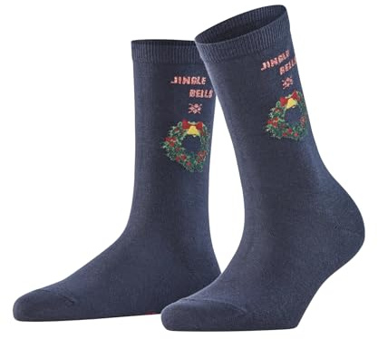 Burlington Damen Jingle Bells Socken Baumwolle atmungsaktiv