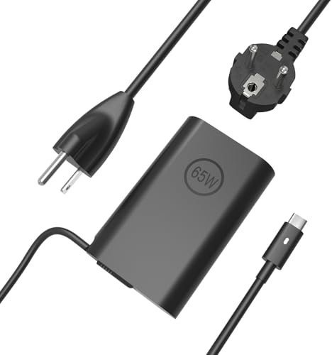 Chargeur Ordinateur USB C 65W PC pour Dell Latitude 3440 3540 5540 5520 5540 5420 5430 5290 5440 5290 5320 5285 5530 5550 7440 7430 7420 7410 7320 7340 7330 7530 7275 7370 XPS 13 Chromebook Adaptateur