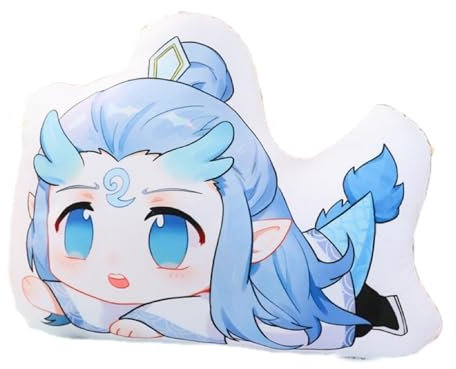 Nezha & Ao Bing Plüschkissen, süßes ausgestopftes Anime-Plüschtier, Wurfkissen for Schlafsofa, Rückenlehnenkissen, Puppe(A)