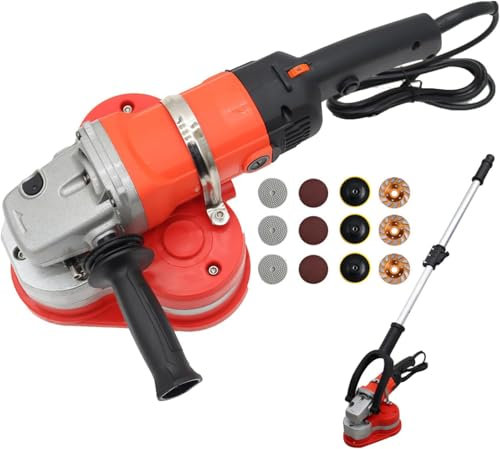 Levigatrice portatile per pavimenti e pareti a tre teste,levigatrice per muri e terreni in cemento,levigatrice per pavimenti in calcestruzzo,lucidatrice con asta telescopica allungata