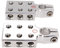 1 Pair Battery Terminal Clamp, Audio Battery Terminal Connector, Battery Top Post Clamp for Positive and Negative, Audio Modification for Car, Motorhome, RV, Bus
