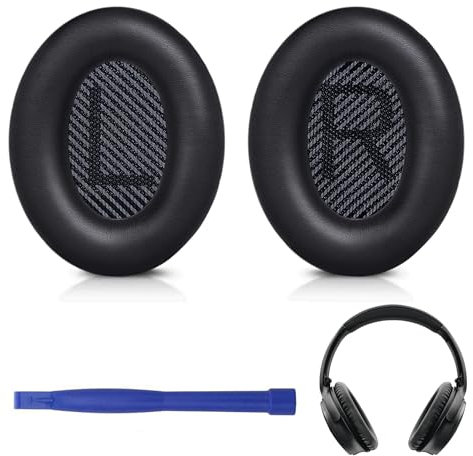 LuxStellar - Cuscinetti auricolari di ricambio per Bose QuietComfort 35 QC35 ii, QC35, QC25, QC15, QC2/Ae2, Ae2i, Ae2w/ Sound Link/Sound True
