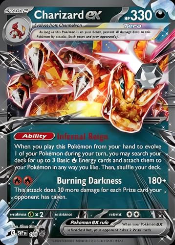 Charizard EX SVP196 Pokémon Promo Card | Ultra Rare Foil | Black Star Scarlet & Violet Promo | Titan Authenticated for Collectors, Trainers & Fans