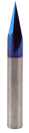 30 Degree V Groove Engraving Router Bit 1/4in Shank Nano Coated Carbide Carving Bit for Hardwood Plywood Acrylic Plastic Fiber Resin PCB