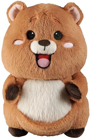 Bauer - Freundlicher Quokka Kuscheltier mit Bauchtasche, 25 cm | Rund & Pummelig - Extrem softes Plüschtier Quokka, ideal als Geschenk für Kinder ab 0 Jahren (12155)