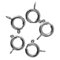 5 Edelstahl Schmuckkarabiner Federring-Verschluss Karabiner, silbern, Größenwahl, Größe:11x8-4mm