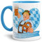 Tasse Lass dich nicht Lumpen, hoch den Humpen 1 zum Münchener Oktoberfest/Kaffeetasse/Mug/Cup/Bayern/Innen & Henkel Hellblau
